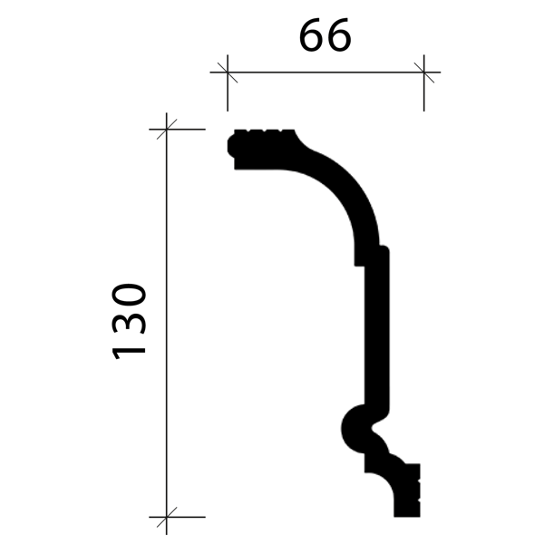 Hörnlist Profhome 650246 Taklist Stucklist Dekorlist nyklassicism vit 2 m