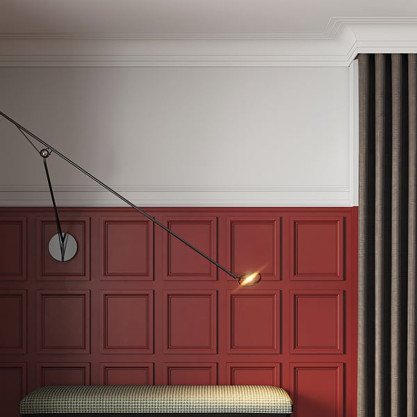 Vägglist Profhome 651391 Frislist Stucklist Dekorlist modern vit 2 m