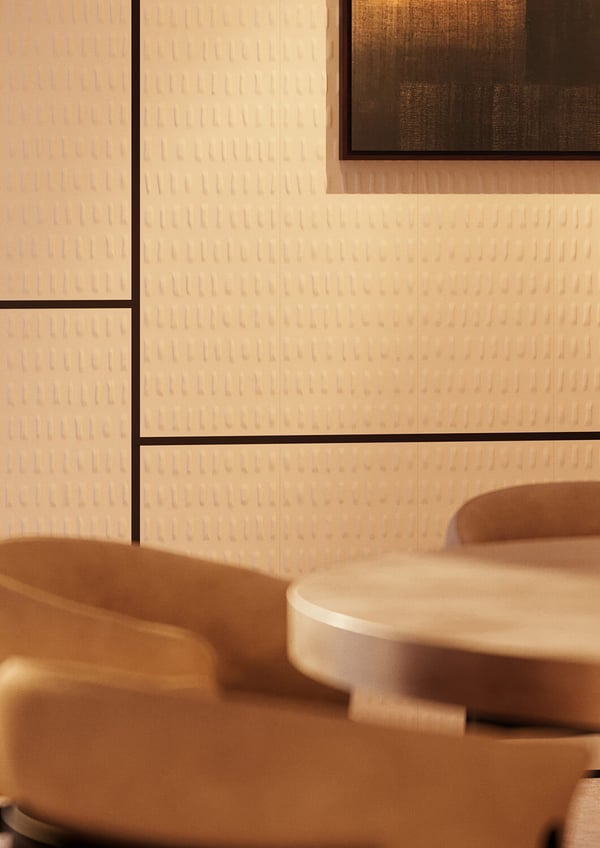 3D väggpanel NMC BOHEMIA ARSTYL Noel Marquet Väggpanelering Akustikpanel Vägglist Stucklist Dekorlist modern vit 2 m