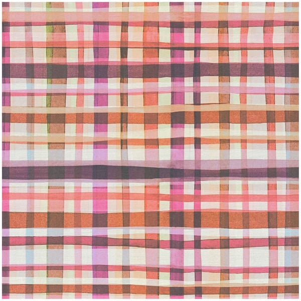 Grafisk tapet Profhome 782241-GU heta präglade non-woven tapet slät rutigt mönster matt grädde fuchsia orange brun violett 5,33 m2