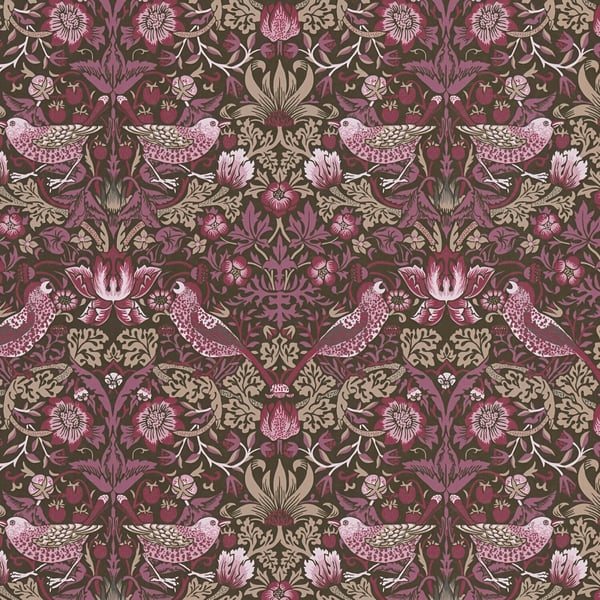 Kanssa lintu kuvio tapetti Profhome 390562-GU kuitutapetti sileä kukikas mat purppura ruskea beige punainen violetti 5,33 m2 Kanssa lintu kuvio tapetti Profhome 390562-GU kuitutapetti sileä kukikas mat purppura ruskea beige punainen violetti 5,33 m2