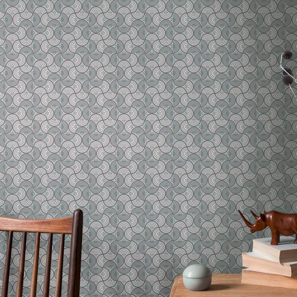 Retro tapetti Profhome 390614-GU kuitutapetti sileä geometrinen mat harmaa antrasiitti taupe kerma 5,33 m2