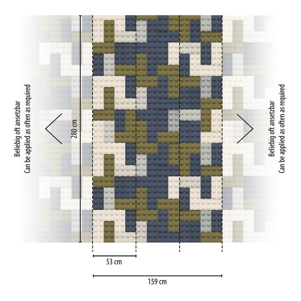 Valokuvatapetti Profhome 770651-GU kuitutapetti sileä lapset tapetti mat harmaa oliivinvihreä kerma beige 1,59 m x 2,8 m