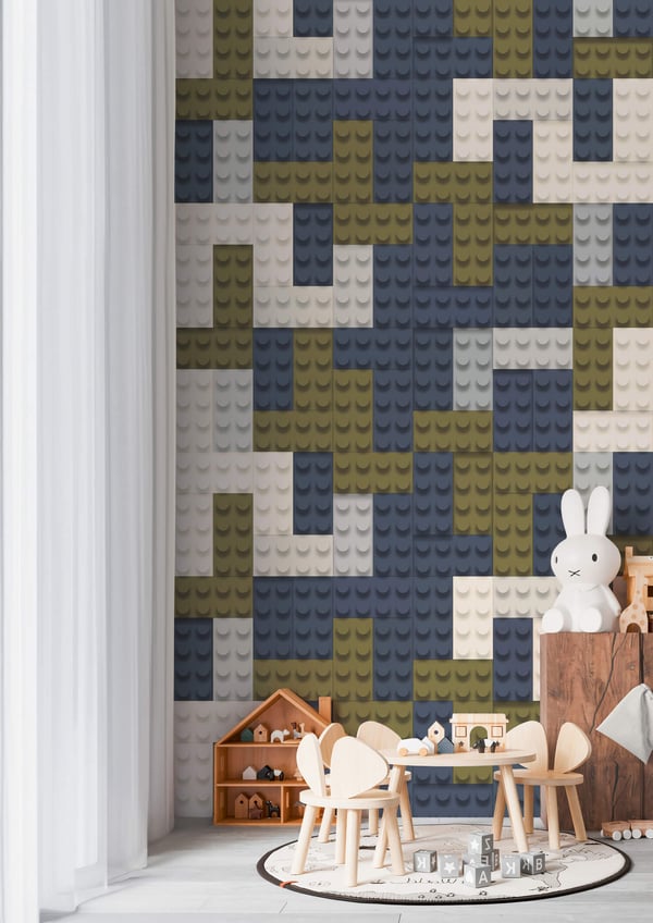 Valokuvatapetti Profhome 770651-GU kuitutapetti sileä lapset tapetti mat harmaa oliivinvihreä kerma beige 1,59 m x 2,8 m