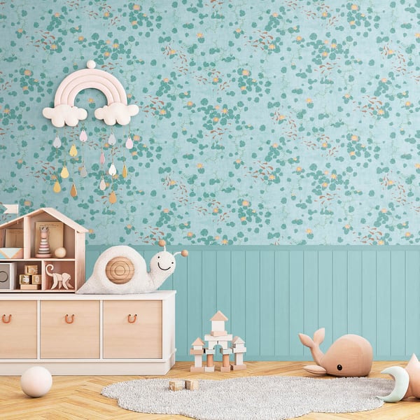 Valokuvatapetti Profhome 770731-GU kuitutapetti sileä lapset tapetti mat sininen pastelli turkoosi vihreä ruskea beige 1,59 m x 2,8 m Valokuvatapetti Profhome 770731-GU kuitutapetti sileä lapset tapetti mat sininen pastelli turkoosi vihreä ruskea beige 1,59 m x 2,8 m