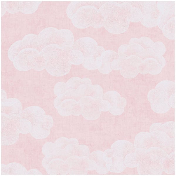 Barn tapet Profhome 771432-GU non-woven tapet slät moln matt rosa grädde 5,33 m2 Barn tapet Profhome 771432-GU non-woven tapet slät moln matt rosa grädde 5,33 m2