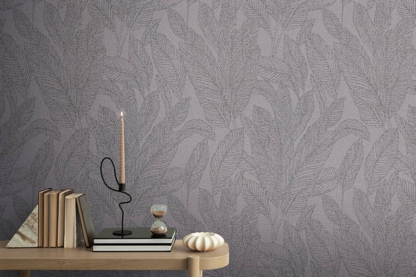 Sävy-on-tone tapetti Profhome 790645-GU kuitutapetti hieman rakenteellinen kukikas glitrende harmaa platina harmaa kulta 5,33 m2