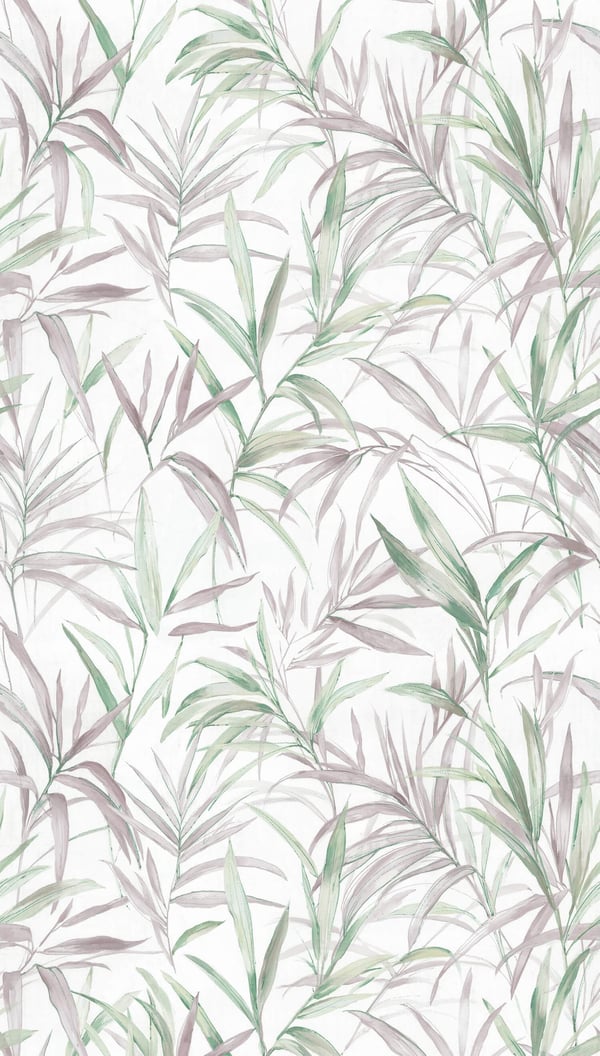 Fototapet Profhome 791452-GU heta präglade non-woven tapet lätt texturerad blomster matt grädde pastell violett grön silk grå 1,59 m x 2,8 m