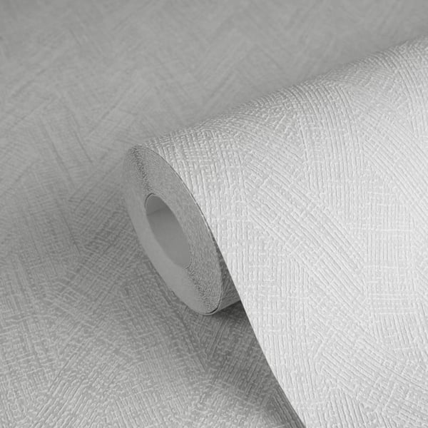 Rakenteellinen tapetti Profhome 790924-GU kuitutapetti rakenteellinen raidallinen mat harmaa valkoinen harmaa beige 5,33 m2