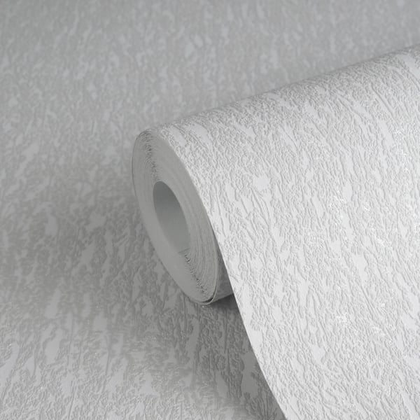 Rakenteellinen tapetti Profhome 790954-GU kuitutapetti rakenteellinen kukikas glitrende harmaa vaalean harmaa hopea 5,33 m2