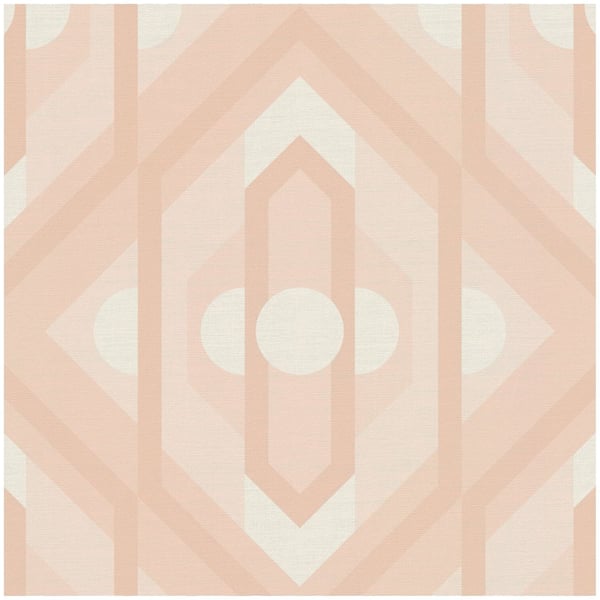 Retro tapet Profhome 395315-GU varmt stemplet ikke-vævet tapet lidt tekstureret geometriske mat beige creme 4,5 m2