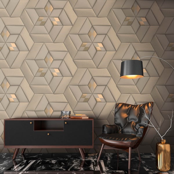 Valokuvatapetti Profhome 391781-GU kuuma kohokuvioitu kuitutapetti sileä geometrinen mat harmaa taupe pronssi beige harmaa 1,59 m x 2,8 m Valokuvatapetti Profhome 391781-GU kuuma kohokuvioitu kuitutapetti sileä geometrinen mat harmaa taupe pronssi beige harmaa 1,59 m x 2,8 m