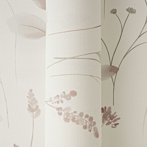 Provence stil Profhome 791703-GU varmt stemplet ikke-vævet tapet lidt tekstureret blomster mat hvid creme lyserød beige grå 5,33 m2