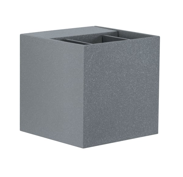 Paulmann LED vägglampa Cybo IP65 vinkelformad 80x80 mm 2700K 2x3,5W 2x213lm 230V 40-120° Grå Aluminium