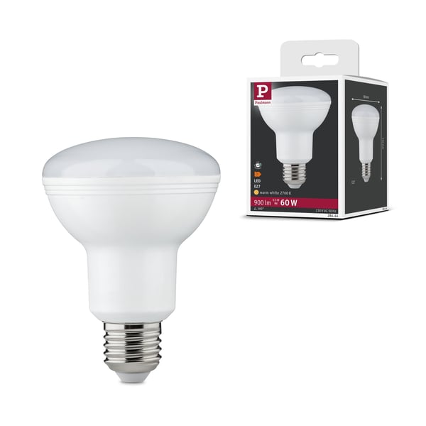Paulmann Standard 230V LED-reflektor R80 900lm 9,5W 2700K Opal