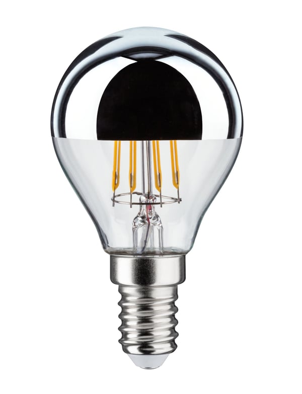 Paulmann Modern Classic Edition Standard 230V LED-droppe Huvudspegel E14 4x440lm 4x4,8W 2700K dimbar Toppreflektor silver
