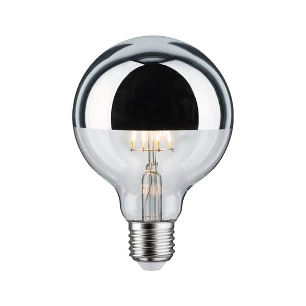 Paulmann Modern Classic Edition Standard 230V LED Globe Huvudspegel E27 G95 600lm 6,5W 2700K dimbar Toppreflektor silver