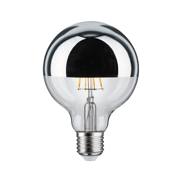 Paulmann Modern Classic Edition Standard 230V LED Globe Huvudspegel E27 G95 600lm 6,5W 2700K dimbar Toppreflektor silver