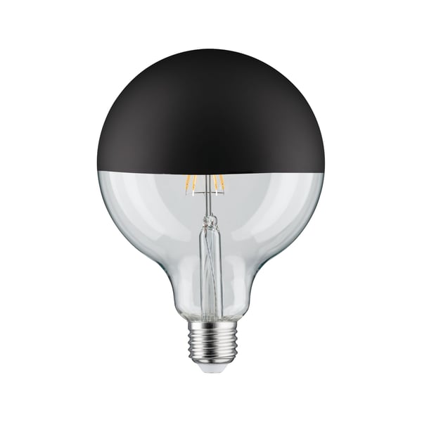 Paulmann Modern Classic Edition Standard 230V LED Globe Huvudspegel E27 G125 600lm 6,5W 2700K dimbar Toppreflektor svart matt