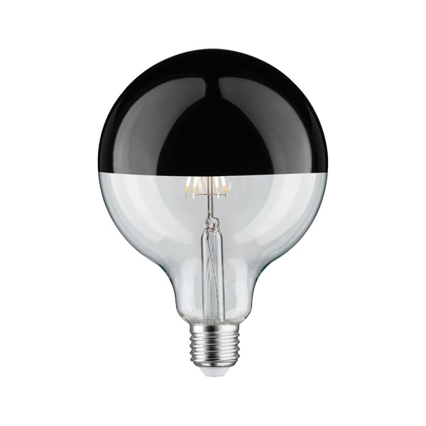 Paulmann Modern Classic Edition Standard 230V LED Globe Huvudspegel E27 G125 600lm 6,5W 2700K dimbar Toppreflektor svart krom