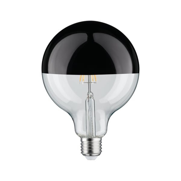 Paulmann Modern Classic Edition Standard 230V LED Globe Huvudspegel E27 G125 600lm 6,5W 2700K dimbar Toppreflektor svart krom