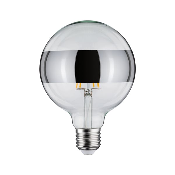 Paulmann Modern Classic Edition Standard 230V LED Globe Ringspegel E27 640lm 6,5W 2700K dimbar Ringreflektor silver