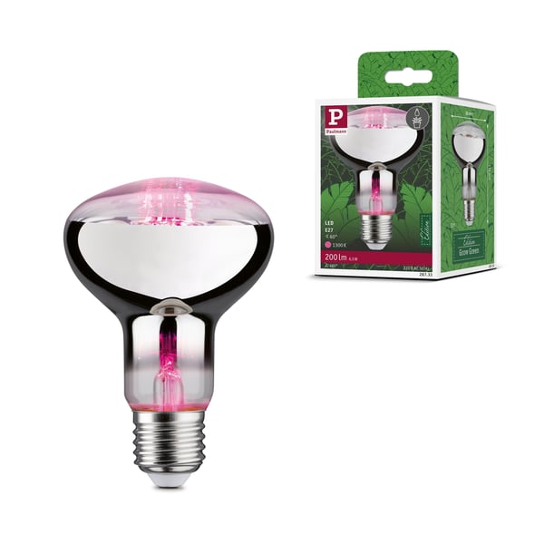Paulmann Grow Green Edition Filament 230V LED-reflektor E27 R80 200lm 6,5W 1300K Silver, Växtlampa