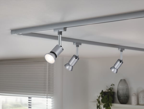 Paulmann Standard 230V LED-reflektor GU10 Set om 5 5x460lm 5x4,9W 2700K Vit aluminium