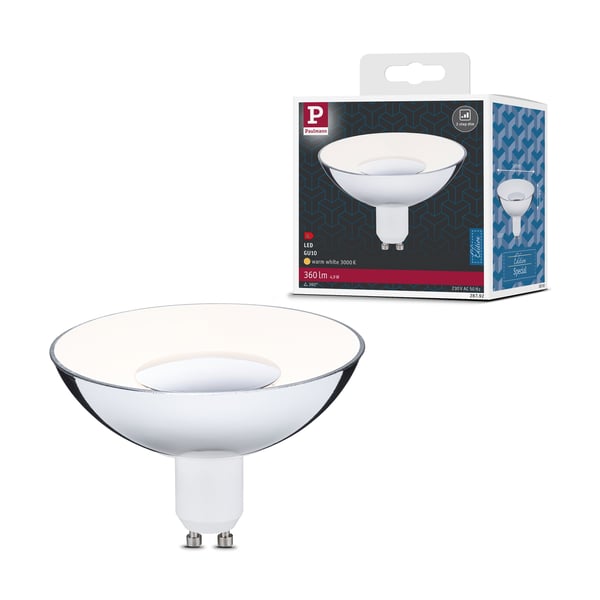 Paulmann LED reflektor 3-Step-Dim GU10 230V 360lm 4,9W 3000K dimbar Silver, Vit