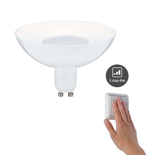Paulmann LED reflektor 3-Step-Dim GU10 230V 360lm 4,9W 3000K dimbar Vit