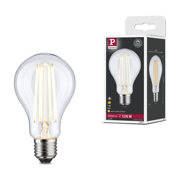 Paulmann Filament 230V LED-glödlampa E27 2000lm 15W 2700K dimbar Klar