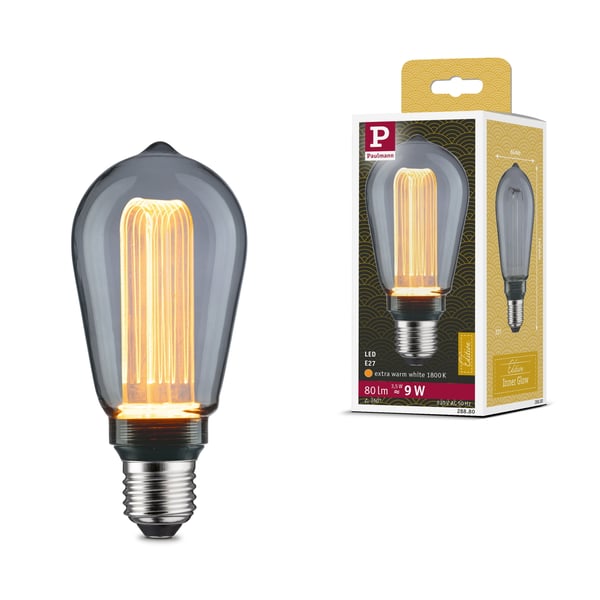 Paulmann Inner Glow Edition LED flaska Arc E27 230V 80lm 3,5W 1800K Rökfärgad