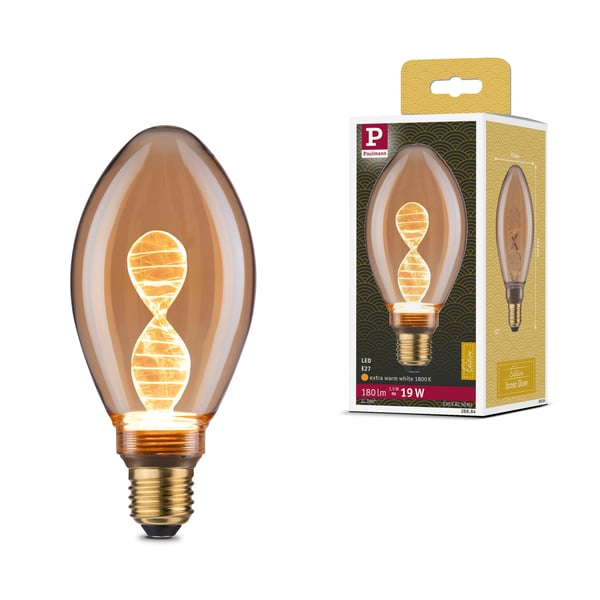Paulmann Inner Glow Edition LED lampa Helix E27 230V 180lm 3,5W 1800K Guld