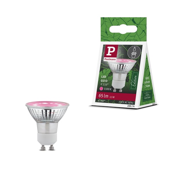 Paulmann Grow Green Edition Filament 230V LED-reflektor GU10 95lm 3,5W 1100K Silver, Växtlampa