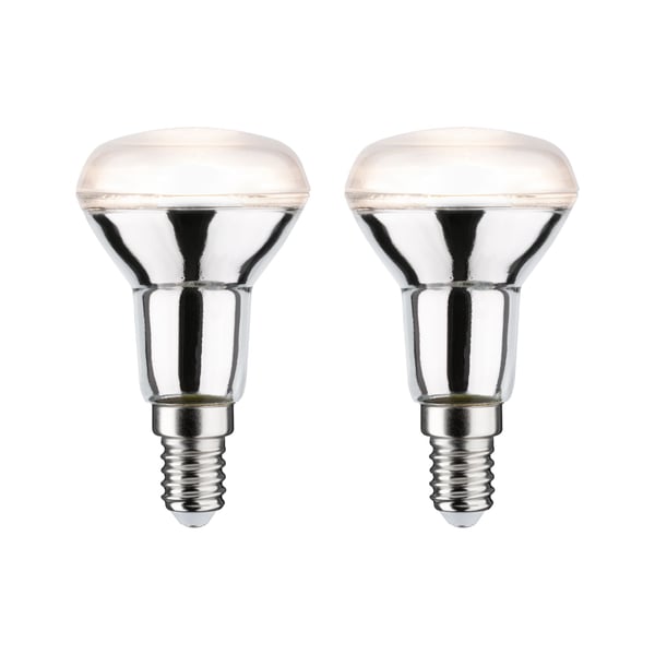 Paulmann Standard 230V LED-reflektor R50 E14 Set om 2 2x420lm 2x5W 2700K Silver
