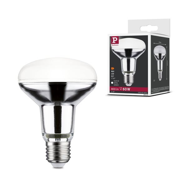 Paulmann Standard 230V LED-reflektor R80 800lm 10W 4000K Silver
