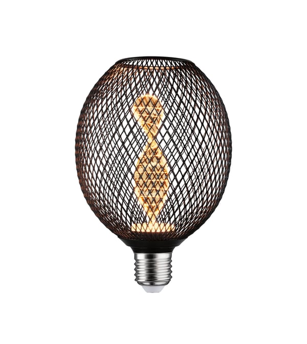 Paulmann Metallic Glow Standard 230V LED Globe E27 110lm 3,5W 1800K Svart
