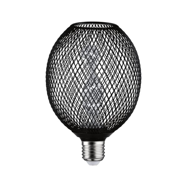 Paulmann Metallic Glow Standard 230V LED Globe E27 110lm 3,5W 1800K Svart