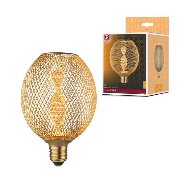Paulmann Metallic Glow Standard 230V LED Globe E27 130lm 3,5W 1800K Mässing