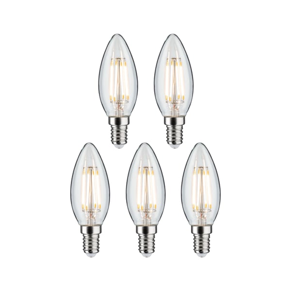 Paulmann Filament 230V LED-stearinljus E14 5x470lm 5x4,8W 2700K Klar