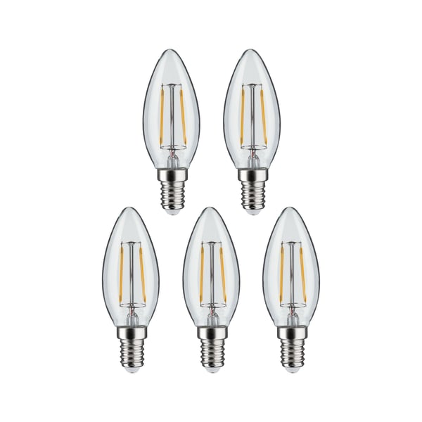 Paulmann Filament 230V LED-stearinljus E14 5x470lm 5x4,8W 2700K Klar