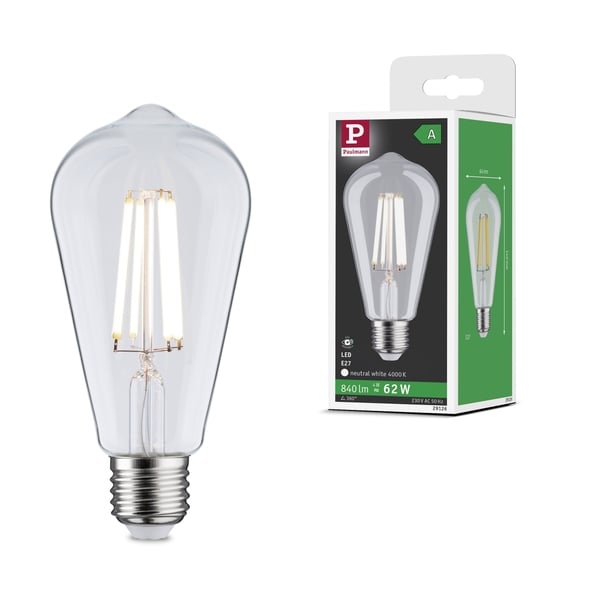 Paulmann Efficient-Line Filament 230V LED-kolv ST64 E27 840lm 4W 4000K Klar