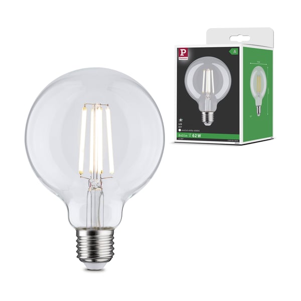 Paulmann Efficient-Line Filament 230V LED Globe G95 E27 840lm 4W 4000K Klar