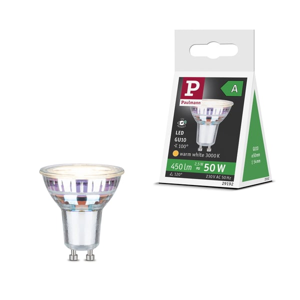 Paulmann Efficient-Line Standard 230V LED-reflektor GU10 Set om 1 450lm 2,5W 3000K Silver