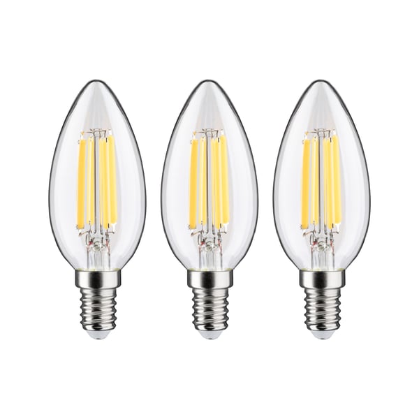 Paulmann Efficient-Line Filament 230V LED-stearinljus E14 525lm 2,5W 3000K Klar