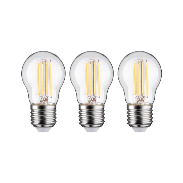 Paulmann Efficient-Line Filament 230V LED-droppe E27 Set om 3 80 mm 525lm 2,5W 3000K Klar
