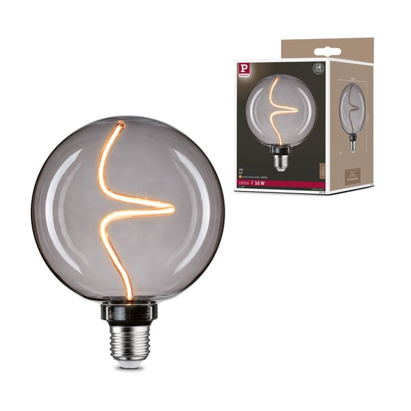 Paulmann Floating Shine Standard 230V LED Globe E27 Rund 150lm 4W 1800K dimbar Rökfärgad