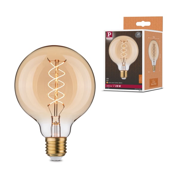 Paulmann Rustic Shine Standard 230V LED Globe E27 300lm 4,2W 1800K dimbar Guld