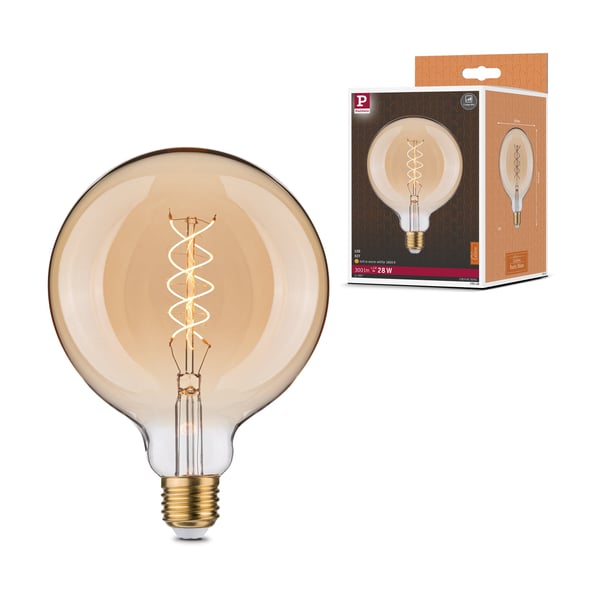 Paulmann Rustic Shine Standard 230V LED Globe E27 300lm 4,2W 1800K dimbar Guld