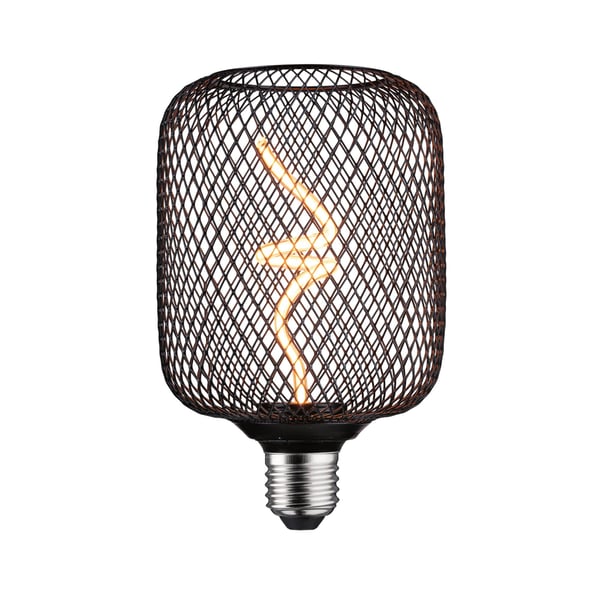 Paulmann Metallic Glow Standard 230V LED-ljuskälla Zyl E27 160lm 4W 1800K dimbar Svart